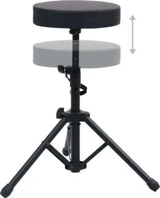 Produktbild von "SALE 2026"Hocker - Schwarz Verstellbarer Drumhocker Schwarz Rund Stabli Möbel1894700