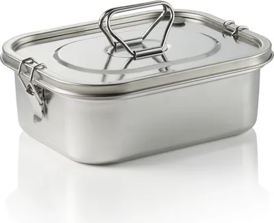 Produktbild von Lunchbox 22,7 x 18 x 8,3 cm Deckel mit Silikondichtung Chromnickelstahl silber