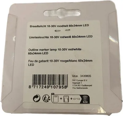 Produktbild von Umrissleuchte 10-30V rot/weiß 60x34mm LED im Blister