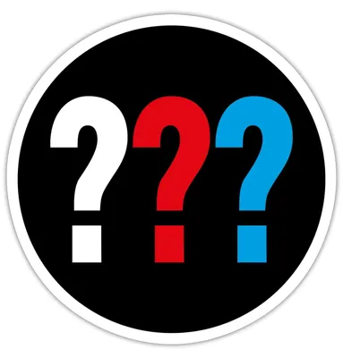 Produktbild von Spreadshirt Die Drei Fragezeichen Logo Sticker Sticker Aufkleber, 10 x 10 cm, Mattweiß