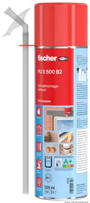 Produktbild von fischer Schnellmontageschaum PolyurethanS, B2-Qualität, 500 ml