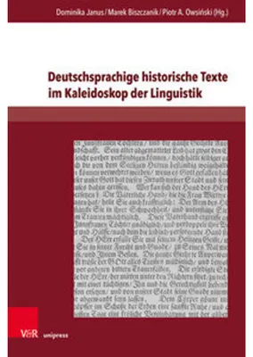 Image de Deutschsprachige historische Texte im Kaleidoskop der Linguistik