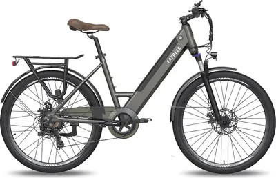 A studio shot of an electric bicycle against a white background.