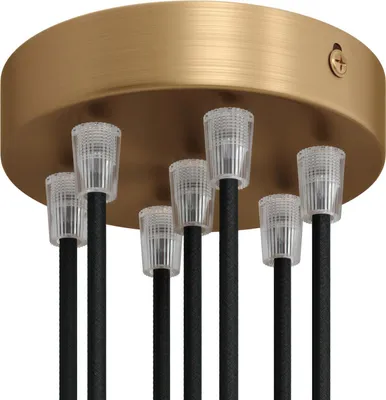 Immagine prodotto di Creative-Cables Kit rosone cilindrico in Metallo a 7 Fori - Conico, Bronzo Satinato