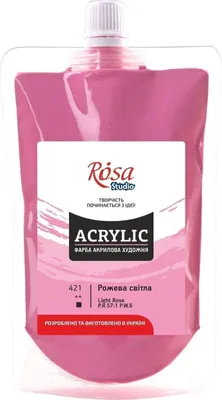Obrázok produktu pre Rosa Studio Akrylová farba Light Rose (421) 200 ml 1 ks