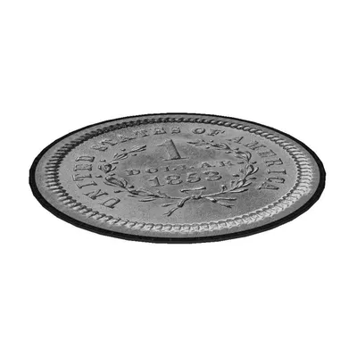 Obrázek produktu pro Polštářek na židli Bertoni, dekorativní, plsť, 35 cm, mince, EE0065