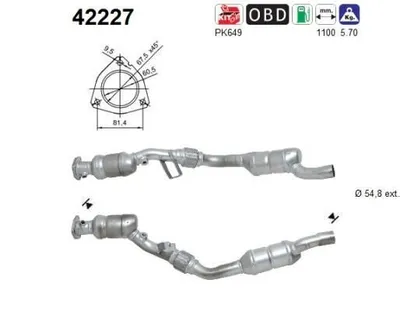 Produktbild von AS Katalysator Kat für AUDI A4 Avant (8E5, B6) 42227