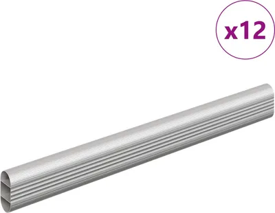 Produktbild von vidaXL Kleiderstange 12 stk. Silber 264 x 15 x 29 mm