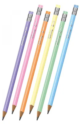 Productafbeelding van Potlood met gum, HB - driehoekig, Colorino Kids, pastelkleuren
