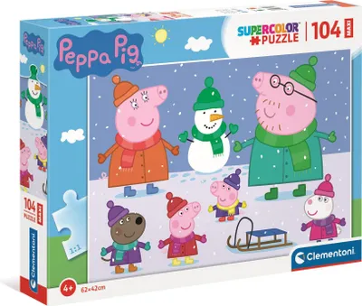 Zdjęcie produktu dla Clementoni Peppa Pig Supercolor 104 Maxi, 104 szt., Kreskówki, 4 lat(a)