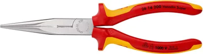 Image de KNIPEX pince à bec plat avec tranchant, droite, testée VDE, 26 16 200