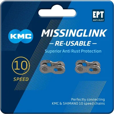 Produktbild von KMC Missinglink 10R 10R EPT für Ketten, 5,88 mm, 10-fach, silber (2er Pack)