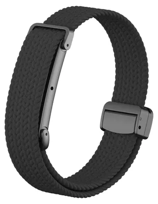 Produktbild von Strap-it Gewebtes Armband mit Magnetverschluss passend für Fitbit Air - Schwarz