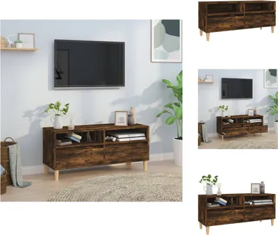 Produktbild von vidaXL TV-Schrank Räuchereiche 100x34,5x44,5 cm Holzwerkstoff -  TV-Möbel
