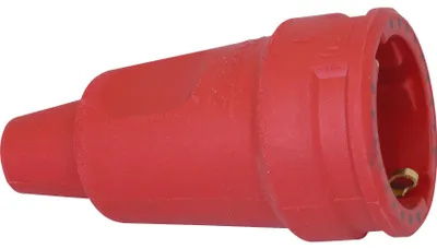 Produktbild von KOPP Schutzkontakt-Kupplung 180912005, groß, Vollgummi, Knickschutz, rot