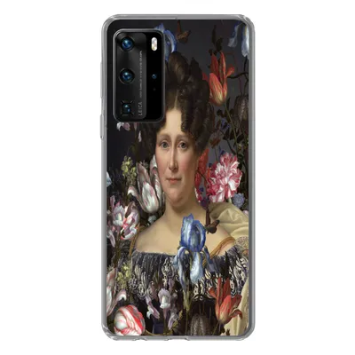 Produktbild von MuchoWow® Handyhülle Schutzhülle Hülle für Huawei P40 Pro Kunst - Blumen - Dubois Drahonet Silikon Softcase Handy Hülle - Schutz