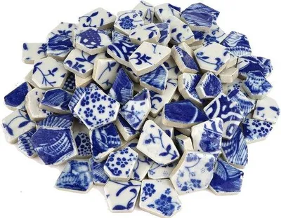 Produktbild von Famanu Mosaiksteine Blau-Weiß - Porzellan Sortiment