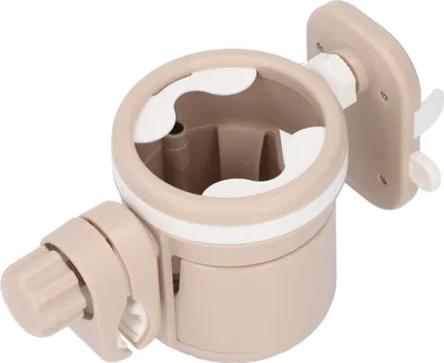 Image de Porte-gobelet pour poussette avec téléphone portable, multifonctionnel, biberon 3 en 1 pour marcheur, trottinette, kaki