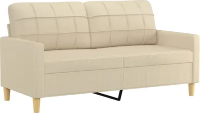 Produktbild von vidaXL 2-Sitzer-Sofa Creme 140 cm Stoff