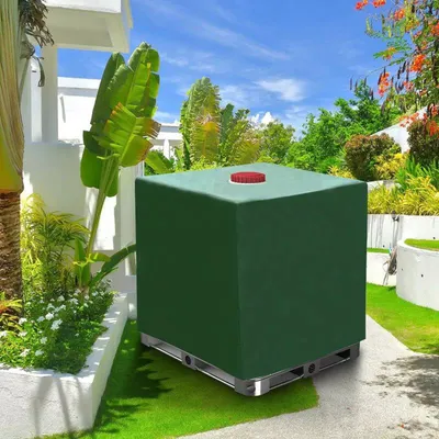 Image de Bâche de protection pour conteneur IBC, protection solaire et anti-UV, film 1000 L, imperméable, vert