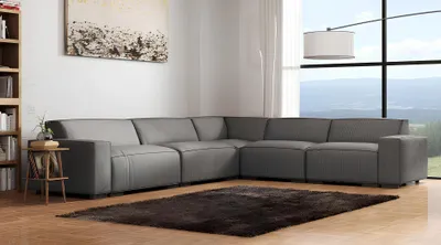 Produktbild von Ledersofa Ecksofa Couch Polster Wohnlandschaft Couchen Eck Sofa Sitz Garnitur