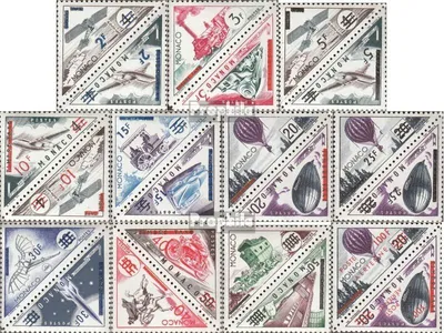 Produktbild von Briefmarken Monaco 1956 Mi 538-559 Paare (kompl.Ausg.) mit Falz Aufdruckausgabe