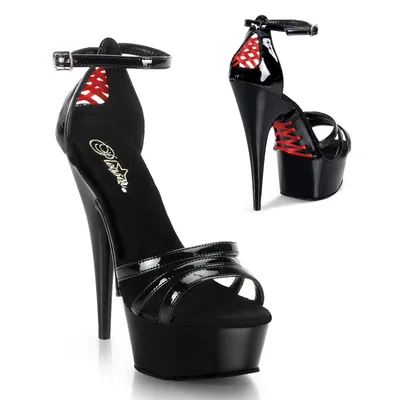 Produktbild von DELIGHT-662 Damen Sandale von Pleaser, Schwarz EU 38, US 8