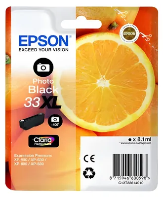 Image de Epson 33XL - 8.1 ml - XL - Photo noir - Original - sous blister