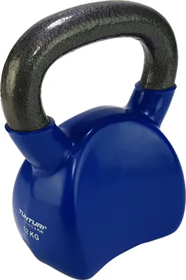 Obrázek produktu pro Tunturi kettlebell 12 kg z litiny s vinylem, barevný kettlebell