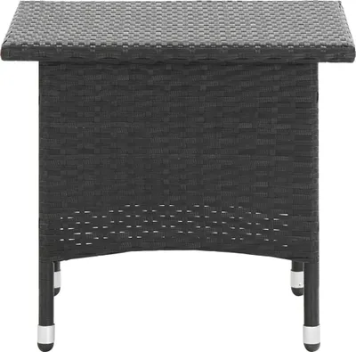 Obrázok produktu pre vidaXL Bočný stolík čierny 50x50x47 cm polyratan