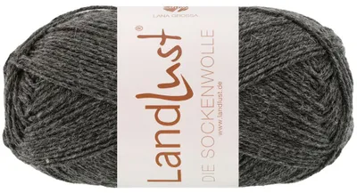 Produktbild von Lana Grossa - Landlust die Sockenwolle 50g Mélange 1606 anthrazit meliert