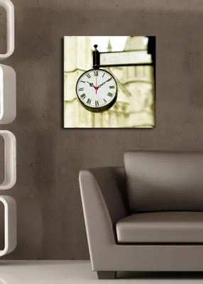 Produktbild von Opviq, 4545CS- CLA1656, Bunt, Wanduhren, 45 x 45, 100% Wildleder -Leinwand