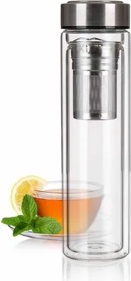 Obrázok produktu pre Dvojstenná fľaša na čaj DOBLO 500 ml, so sitkom
