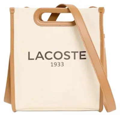Obrázok produktu pre LACOSTE Kabelka cez rameno Heritage Canvas Tote Bag, prírodná béžová