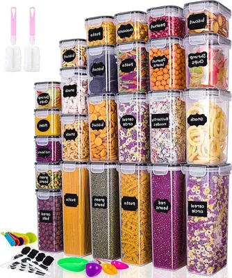 Produktbild von Luftdichte Vorratsdosen 25-teilig, Küchen-Organizer, Kunststoff