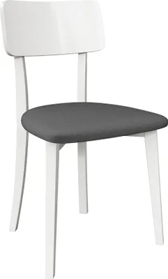 Produktbild von MIRJAN24 Stuhl Hugo New VI, Esszimmerstuhl aus Buchenholz, 47x48x86 cm (Holzfarbe: Weiß, Stofffarbe: Kronos 22)