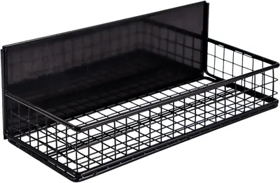 Productafbeelding van Magnetische mand - Opbergrek - Keuken organiseren - Super sterk magnetisme - 24 x 10 cm - Zwart