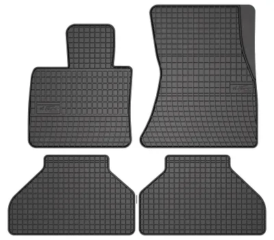 Immagine prodotto di Tappetini auto in gomma adatto per BMW X5 E70 (2006-2013, SUV) neri, set 4 pz, con fissaggi