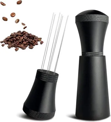 Immagine prodotto di Macchina per caffè espresso e caffè, strumento WDT in acciaio inossidabile con 7 aghi sottili, nero (3 aghi di ricambio)