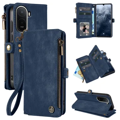 Produktbild von Handy Hülle für Xiaomi Redmi A7 Pro Geldbeutel Geldbörse RFID Schutz Klapphülle Cover Schutzhülle Wallet Farbe: Blau