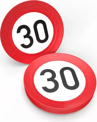 Produktbild von Happy Birthday 30 Teller – 8er-Pack, Ø 23 cm, edle Pappteller zum 30. Geburtstag