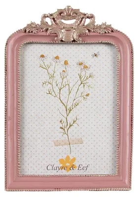 Produktbild von Clayre & Eef Bilderrahmen 10x15 cm Rosa Polyresin