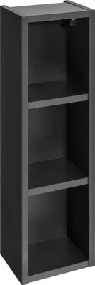 Image de Etagère de rangement de salle de bain en bois - Noir - H 65 cm x l 20 cm x P 15 cm - Rosario Cosmos