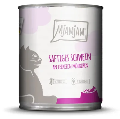 Produktbild von MjAMjAM - Premium Nassfutter für Katzen - saftiges Schweinefleisch an schmackhaf