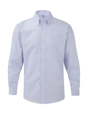 Produktbild von Russel Europe Oxford Herren Langarm Hemd, Größe:3XL, Farbe:Oxford Blue