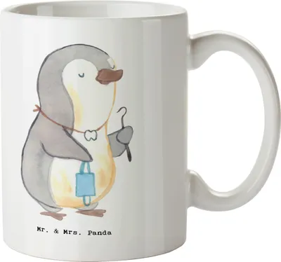 Produktbild von Mr. & Mrs. Panda Kaffeetasse Zahntechniker Herz - Weiß - Geschenk, keramik, Trinkbecher, Kaffeebecher, Tasse, Teetasse