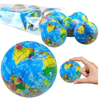 Produktbild von Antistressball Erde 6cm Set für Kinder & Erwachsene