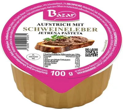 Produktbild von Bazar "Jetrena pašteta" Leberpastete 100g