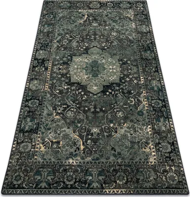 Produktbild von Wollteppich POLONIA Dukato Ornament grün iron Grün 235x350 cm