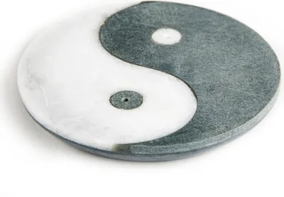 Obrázok produktu pre Räucherstäbchen Marmorhalter rund - Speckstein Ying-Yang